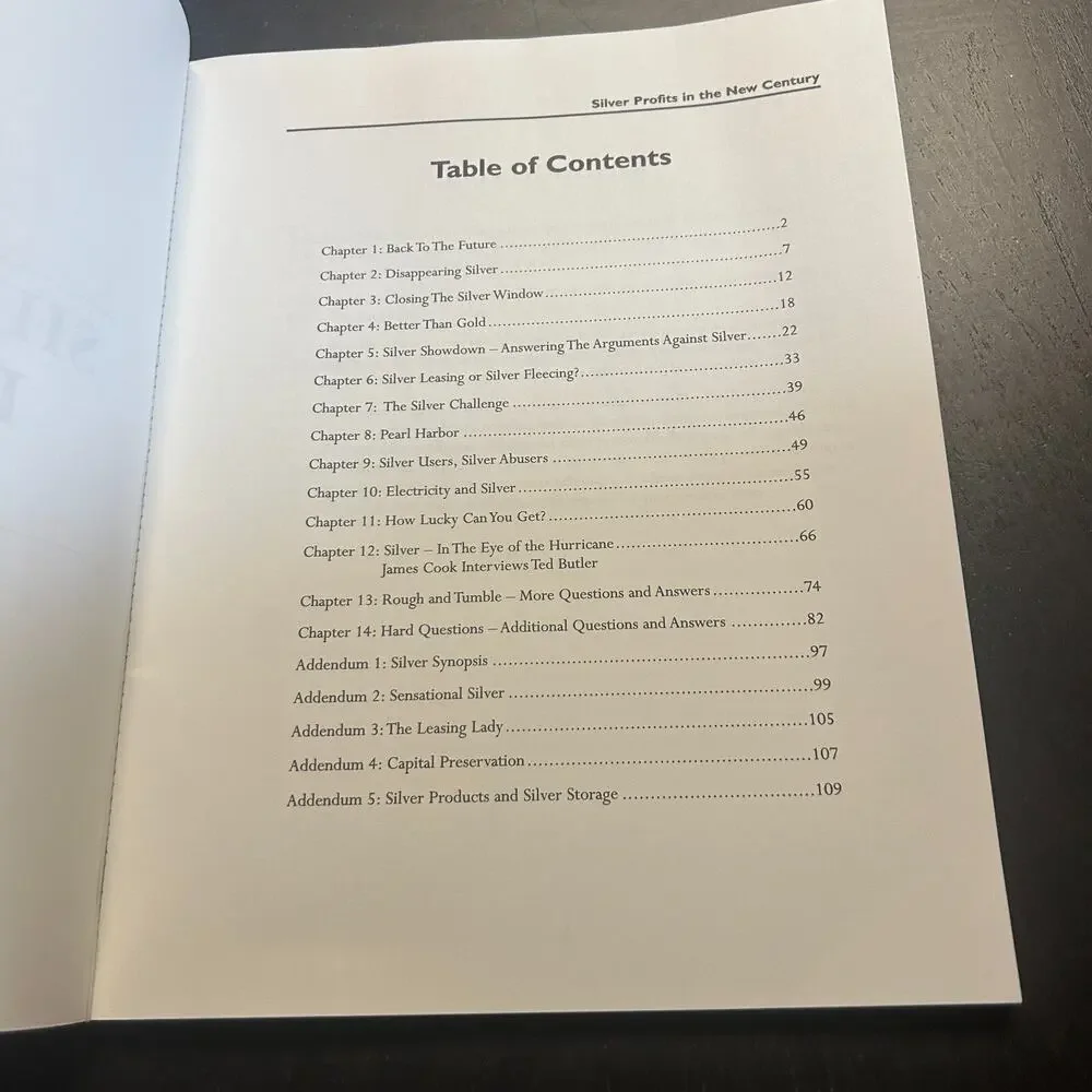 F9 - SILVER PROFITS IN THE NEW CENTURY BY THEODORE BUTLER
